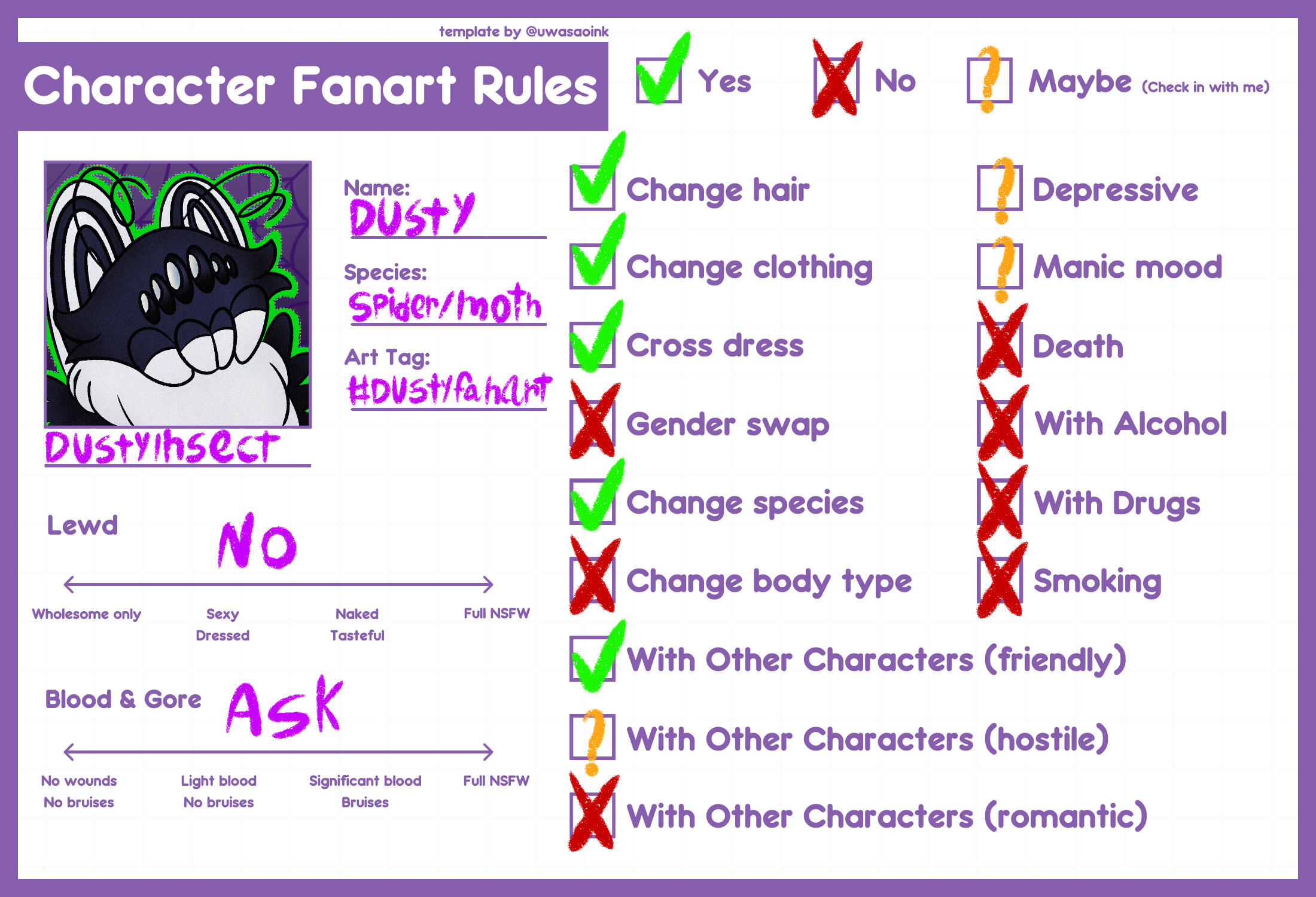 fanart rule page of dusty